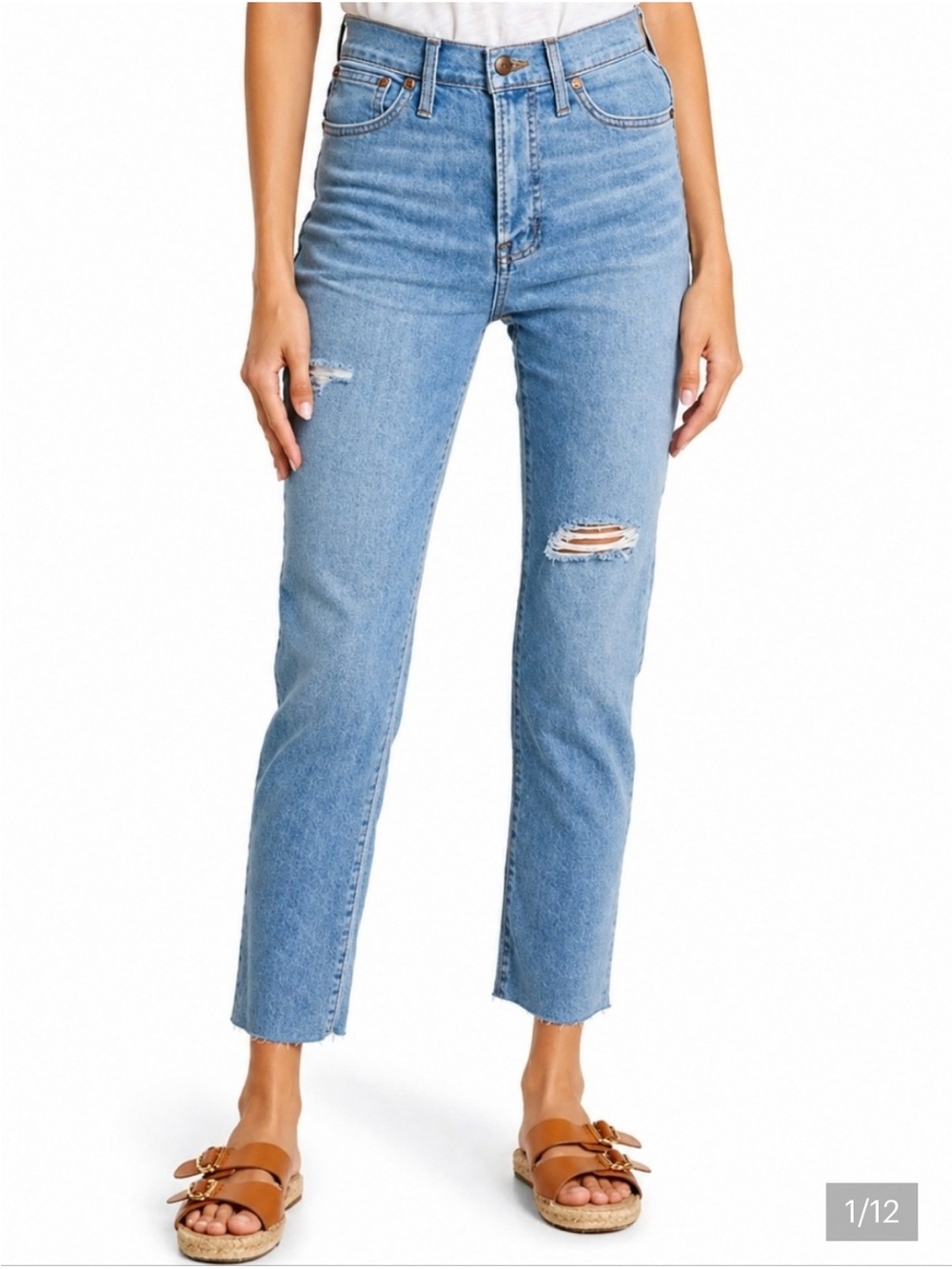 Madewell the Perfect Vintage Jean with Knee Distress